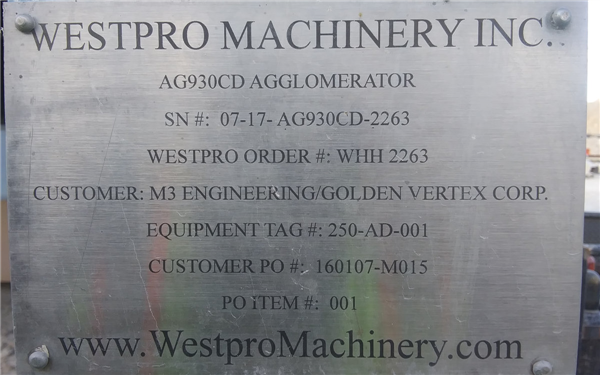 Westpro 9' X 30' Agglomerator)